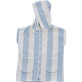 Seaside Stripe Zip-Up Organic Cotton Beach Poncho