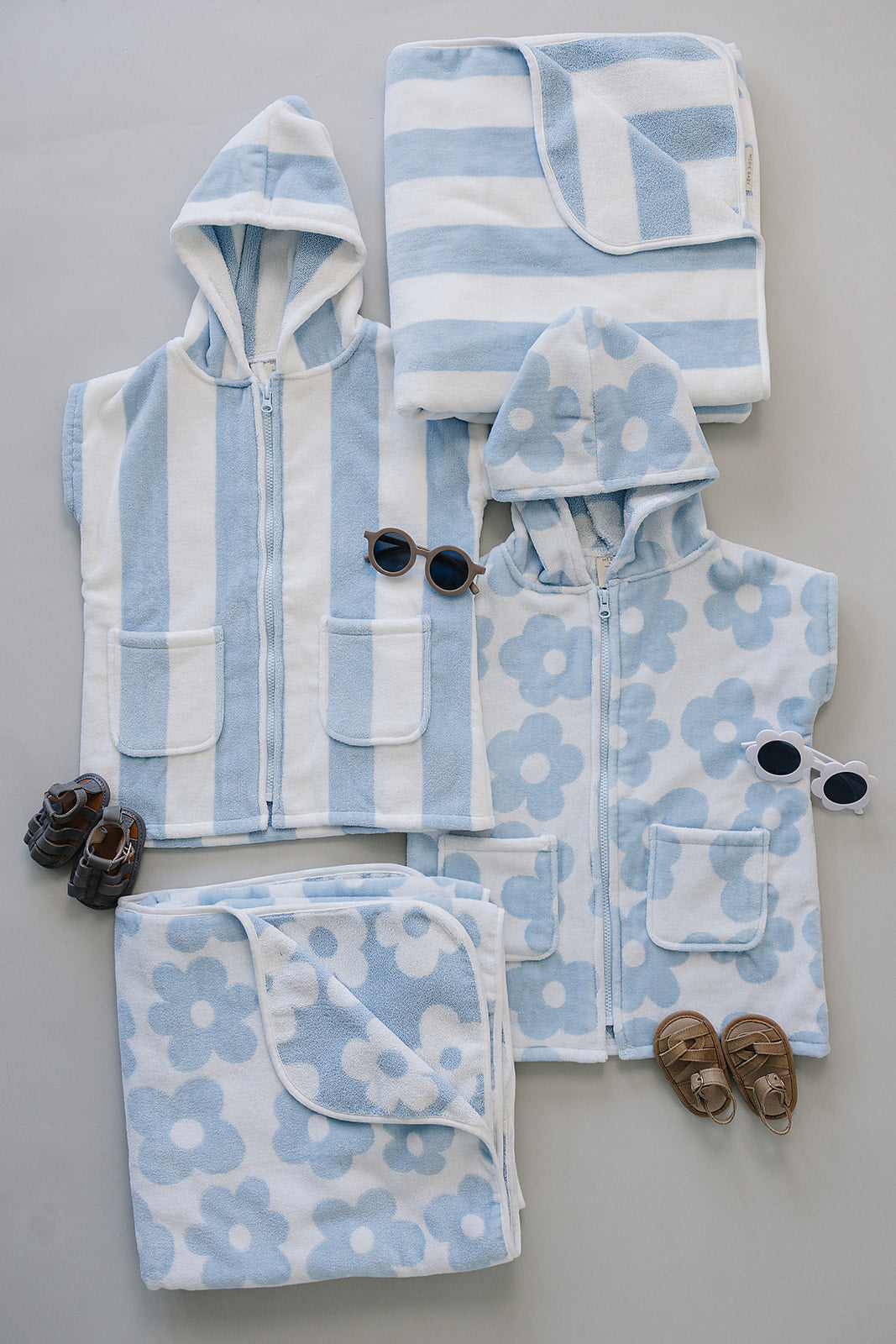 Coastal Floral Organic Cotton Beach Towel