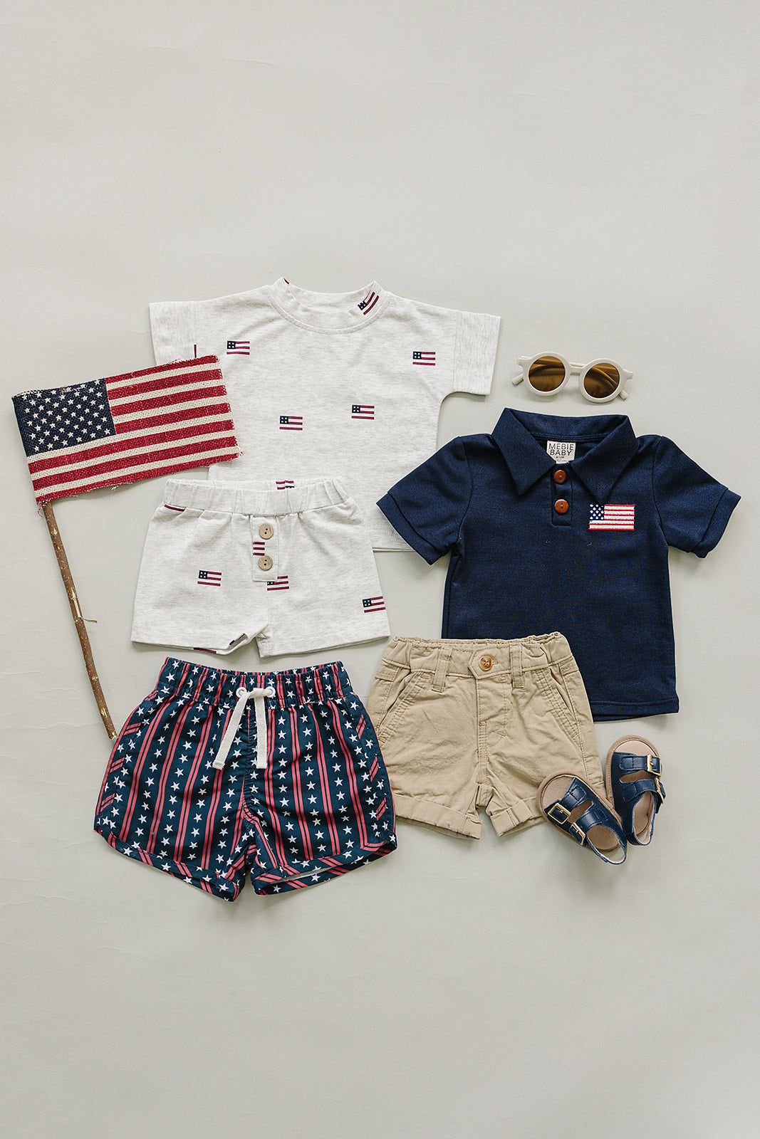 Navy Flag Polo